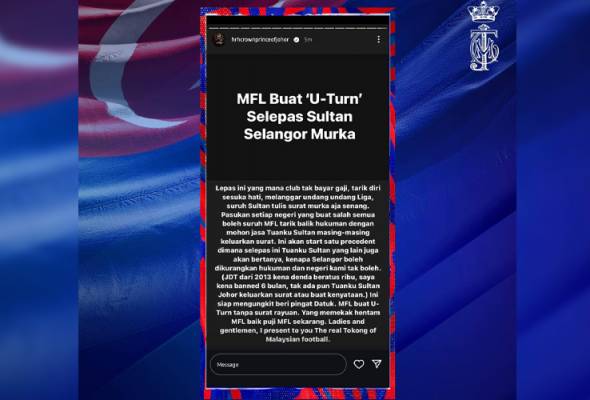 “Tuan-tuan dan puan-puan, saya persembahkan kepada anda ‘Tokong’ sebenar bola sepak Malaysia” - TMJ