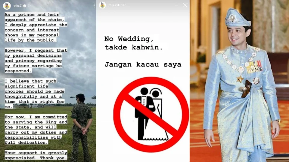 Tak ada kahwin - Tengku Mahkota Pahang