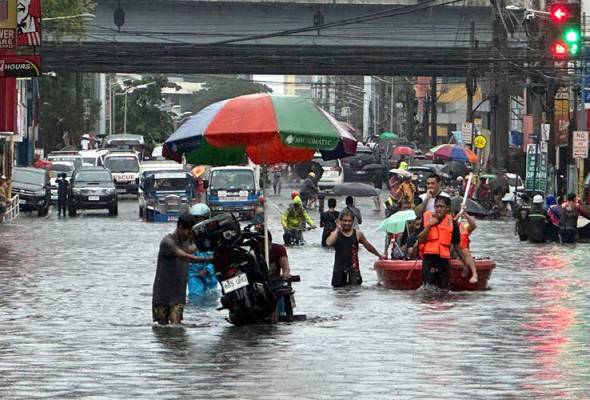 Banjir lumpuhkan Manila dan beberapa kawasan