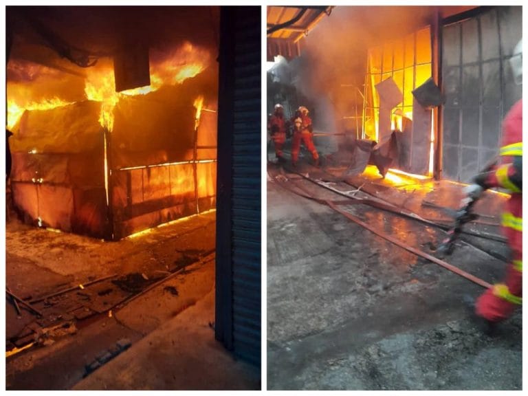 Lapan gerai jualan di Uptown Danau Kota terbakar