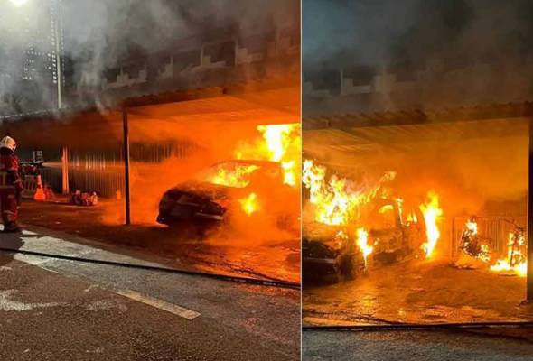Empat kenderaan terbakar di rumah pangsa PKNS Kampung Baru
