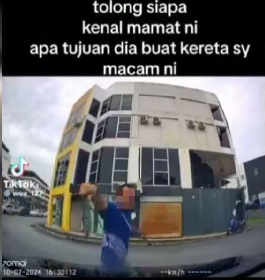 Polis buru lelaki rosakkan kereta