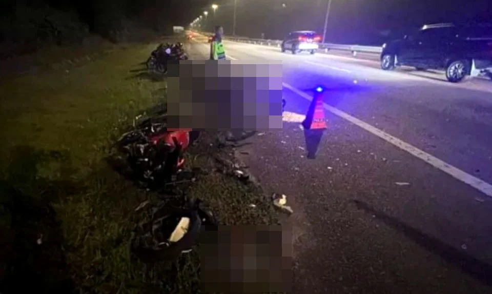 Polis parah dirempuh mat rempit lawan arus