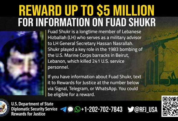 Komander Hezbollah Fuad Shukr ditemui mati di bawah runtuhan bangunan