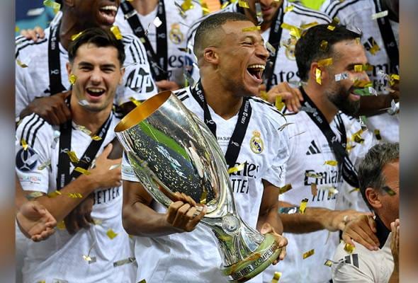 Gol sulung Mbappe bantu Real Madrid juarai Piala Super UEFA