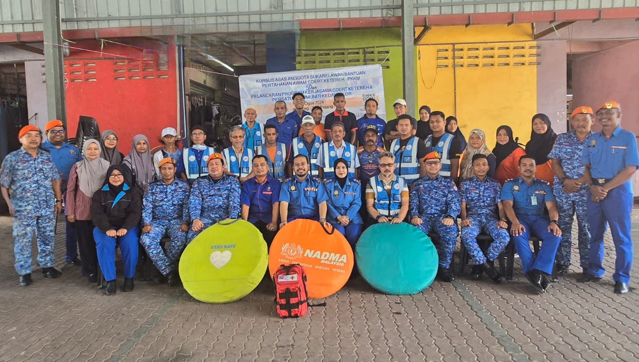 45 penduduk Ketereh sertai kursus asas anggota bantuan pertahanan awam komuniti