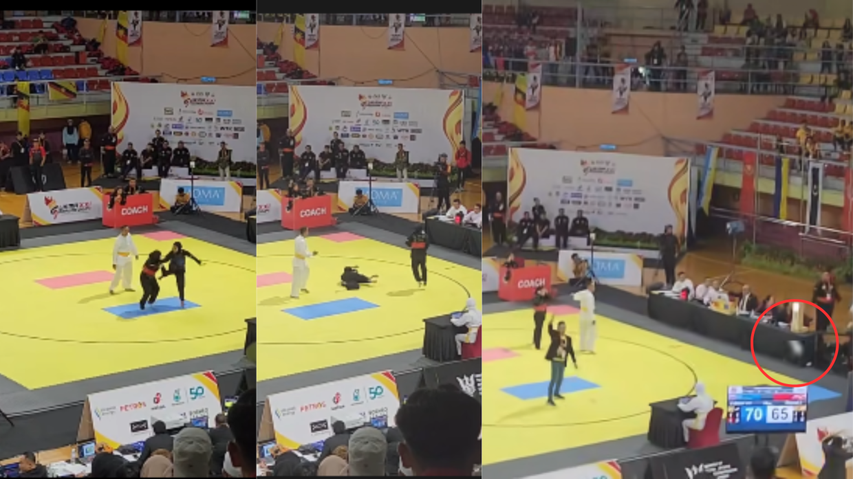 Tak puas hati dengan juri, gelanggang silat SUKMA kecoh dibaling botol