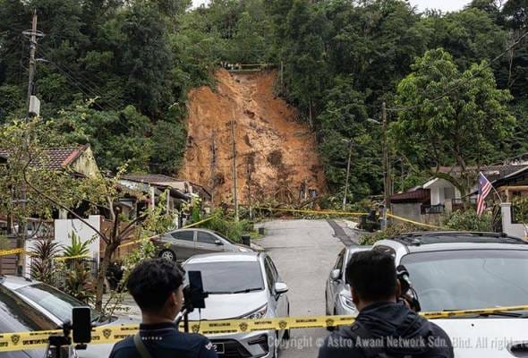 Tanah runtuh: Pergerakan tanah dikesan, penduduk dinasihat tidak pulang bermalam