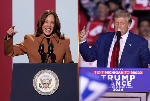 Trump dahului Harris di 7 negeri penting seminggu sebelum hari pengundian