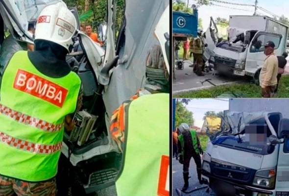 Wanita maut, anak cedera dalam kemalangan libatkan dua lori