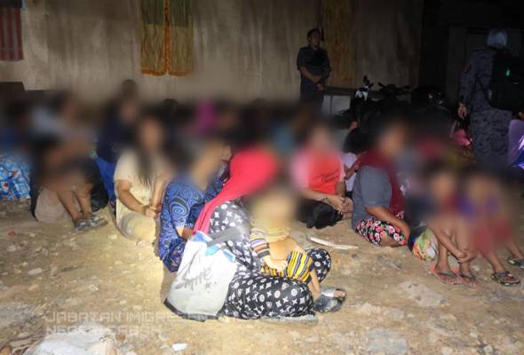 Imigresen Sabah tahan 197 pendatang tanpa izin di Menggatal, Tuaran