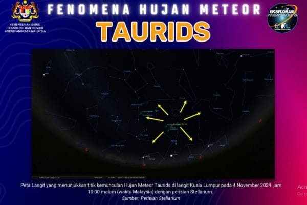 Juraian meteor Taurid Selatan muncul tanpa gangguan pantulan cahaya bulan