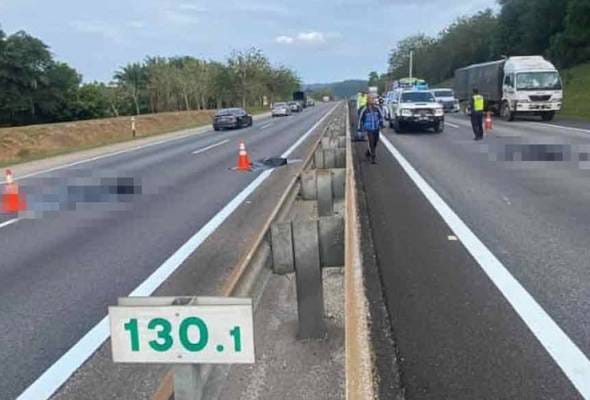 Dua maut motosikal terbabas di lebuh raya