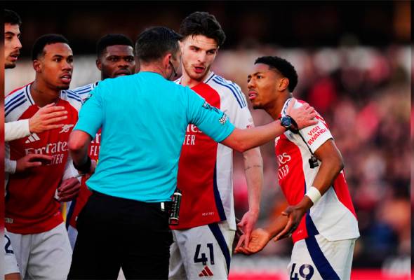 EPL: Kemarahan Arteta berbaloi, hukuman kad merah pemain Arsenal dibatalkan