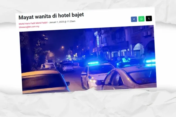 Kes wanita dibunuh dalam bilik hotel, 2 lelaki warga asing ditahan