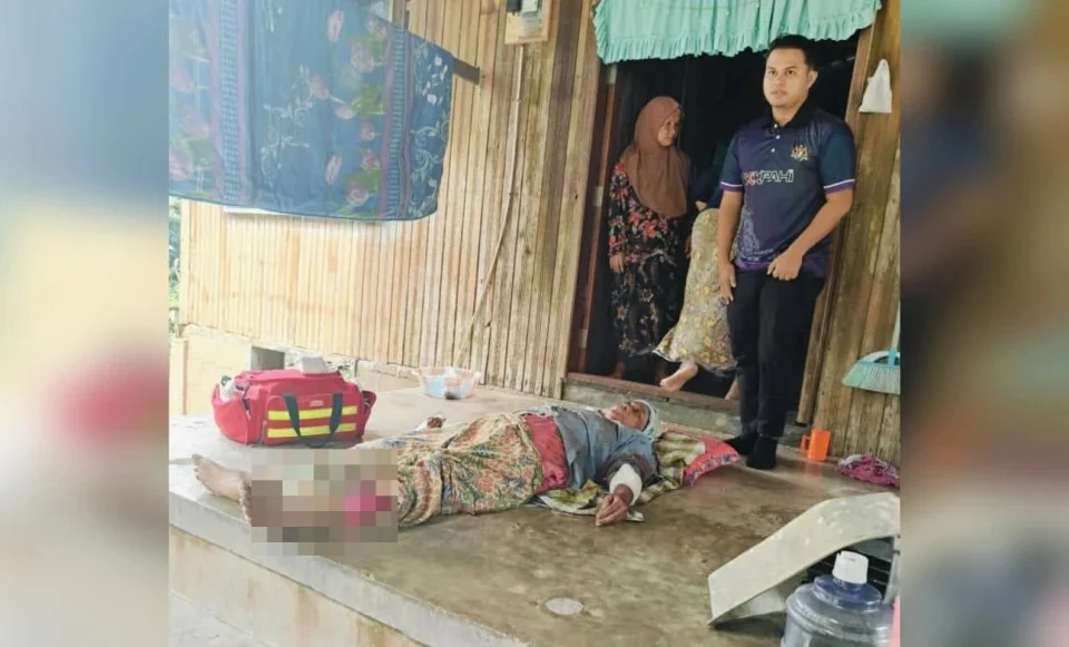 Warga emas diserang gajah masih tidak sedarkan diri